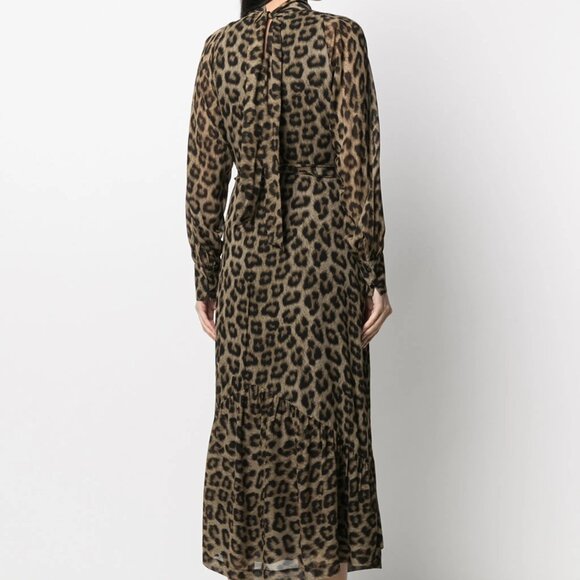 ba&sh Fara leopard-pint midi dress - Picture 2 of 4